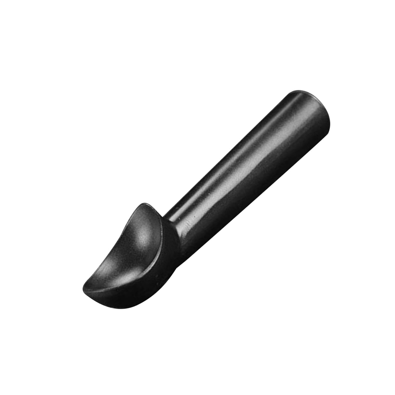 Lot de 10 cuillères à glace modernes durables pour la maison, le dessert, le restaurant, noir, 18 x 4 cm