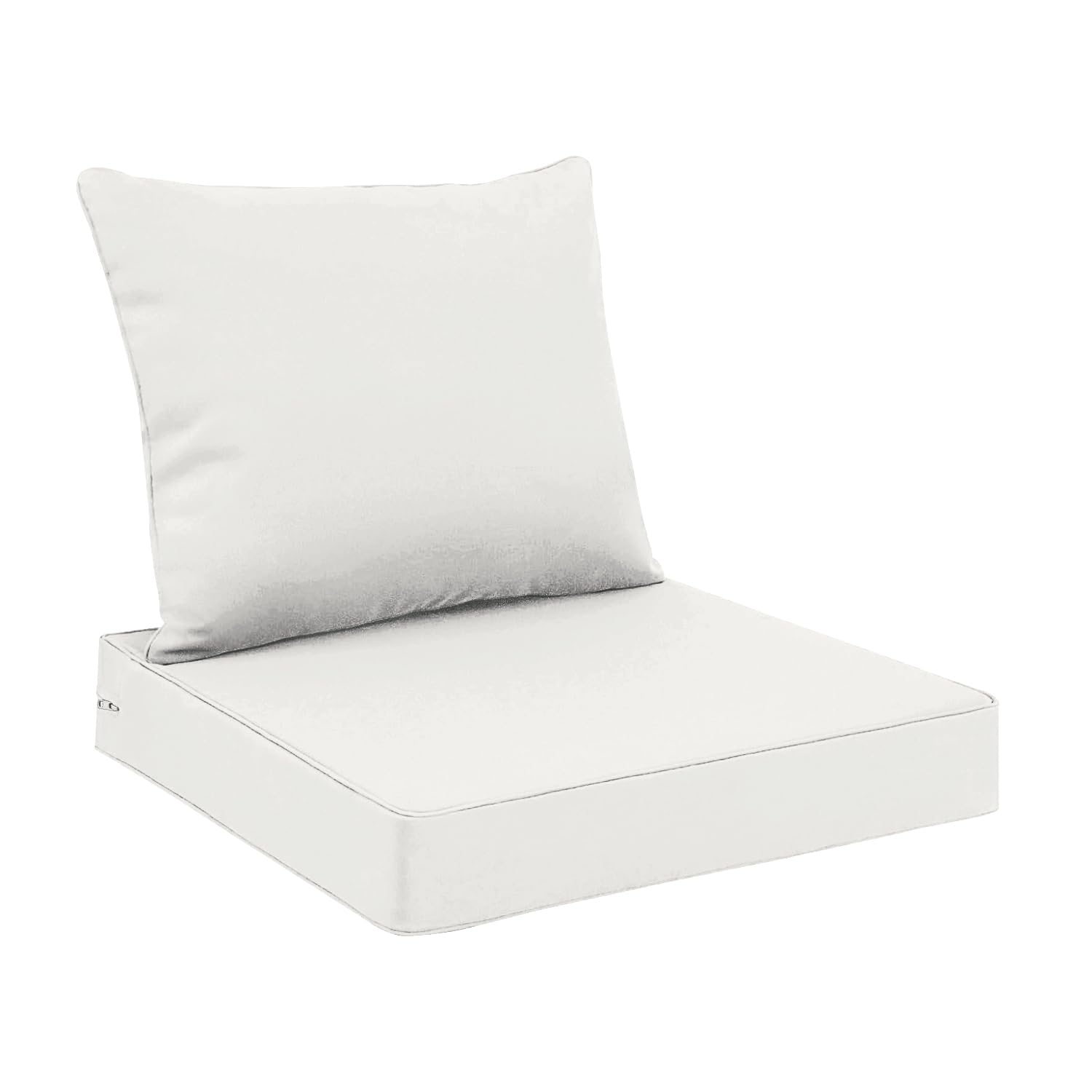 Photo 1 of All Smiles Outdoor Chair Cushions, White, 24x24x4 Inch
