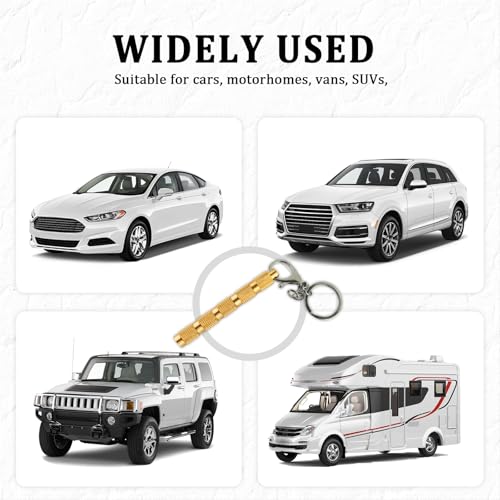 Image of IHOTDER 4-in-1 Bleeder Tire Deflators Offroad Accessories with Key Chain,Portable Universal Purpose Air Down Tire Deflators,Brass Manufactured Auto Tire Tools for Cars,Trucks,SUVs