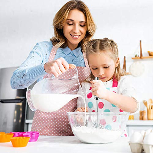 Digead DGUS-WHISK-ZD-2022 Stainless Steel Egg Whisk, Hand Push Rotary Whisk Blender, Versatile Milk Frother thumb #2