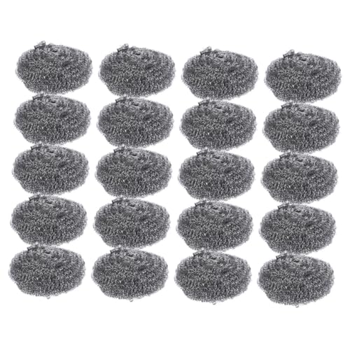 ULTECHNOVO Estropajo De Acero Inoxidable Para Limpiar Ollas y Sartenes, 30g, Paquete De 20 Unidades, Bola De Alambre Metálica, Adecuado Para Limpieza De Cocina y Parrillas