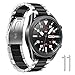 Produktbild Diruite für Samsung Galaxy Watch 3 45mm Armband Uhrenarmband,22mm Galvanisieren Edelstahl Metall Mit Doppelt Faltschließe für Samsung Galaxy Watch 3/Galaxy Watch 46mm Ersatzarmbänder-Mischen