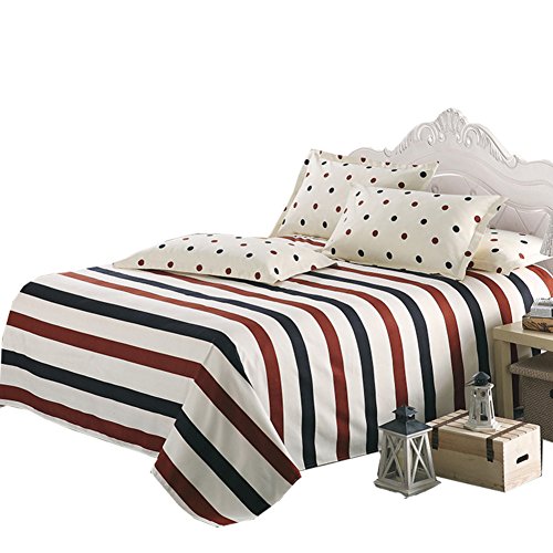 Drap plat d'hiver en coton gratté matelassé 230x250cm J - 3