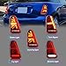Archaic Tail Lights Compatible with Mini Cooper R50 R52 53 2001-2007,Rear Lamp for 1st Gen Mini Cooper Hatchback/Convertible,Red