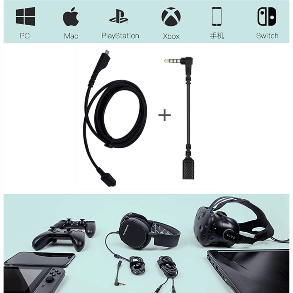Aazon.co: Wokyo Replaceent Audio Cable Copatible For SteelSeries...