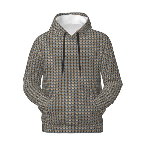 Sweat à capuche avec poche homme pull léger noir 3XL pour l'automne et le printemps