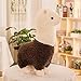 Skrsila Alpaga Peluche 65 CM Poupée de Lama Oreiller Jouet Enfants en Peluche Alpaga Mignon Animaux Cadeaux pour Anniversaire Noël Mariage (Brun)
