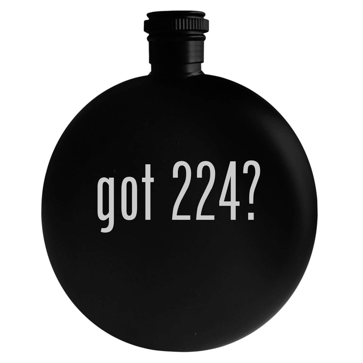 got 224? - 5oz Round Alcohol Drinking Flask, Black