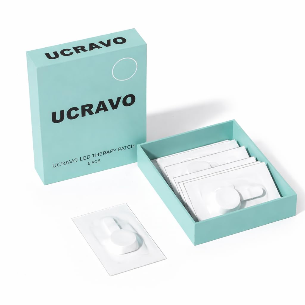 UCRAVO LED Acne Treatment Patch for Pimples & Breakouts | Acne Bye LED Therapy Patch with Blue Light Technology | Reusable Acne Spot Corrector for Face | Fast Pimple Reduction Device | 6 Pcs Pack-image-46