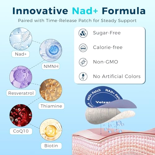 Patchs NAD+ : la solution anti-contrainte avec ces patchs végétaliens étanches lot de 2 - 4