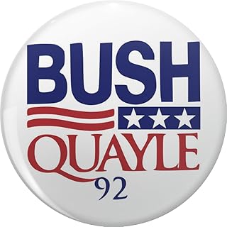 US Politics - Republican Bush & Quayle 1992 Political Campaign Lapel Bin Brooch Badge Pin 0.75"