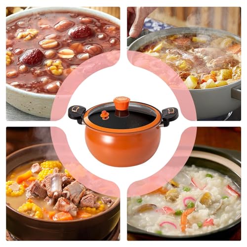 Pressure Cooker Fast Heating Non-stick - Non-Stick Fast Heating Pressure Co0ker With See-Through Lid For Home Kitchen Boil Stew Soup Food Preparation | Pressures Cooker,Kitchen C00king Pot | - immagine 5
