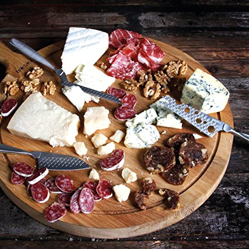 Image of Boska Stainless Steel Cheese 3 Knife Set - Great for Cheese - Multi-Purpose Cheese Slicer - Handheld Slicer - Silver Non-Stick - Dishwasher Safe - For Kitchen Cooking