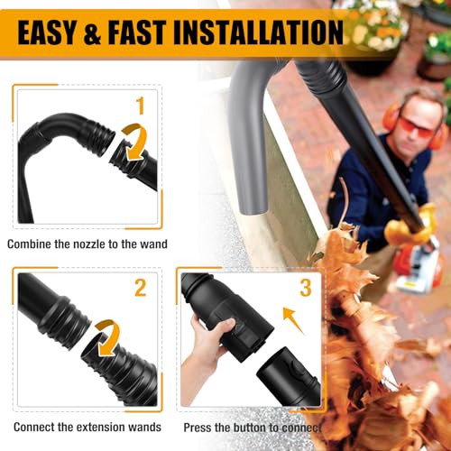 Zipcase Gutter Cleaning Kit - 9.25 ft Safe, with Reflector, Ground-Level Leaf Blower Gutter Attachment Compatible with EGO 530CFM / 580CFM / 575CFM / 650CFM/ 615CFM/LBX6000 Leaf Blowers - Thumbnail 7