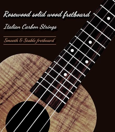 Ulumac P004-21 Soprano Ukulele, Koa Acacia Wood 21 Inch Adults Kids Professional Ukelele For Beginners, Hawaiian Ukele Kit thumb #4