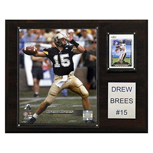NCAA Football Drew Brees Purdue Boilermakers Player Plaque