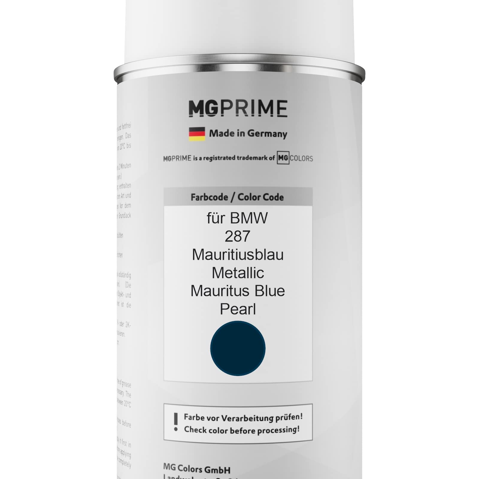 MG PRIME Peinture Voiture Bombe Aérosol Pour BMW 276 Avusblau Perlcolor