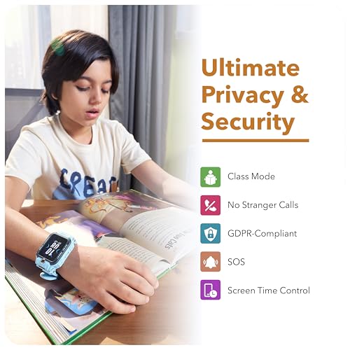 Image of imoo Watch Phone Z7, 4G Smart Watch for Kids with Real-Time HD Video & Phone Call, Smart Watch for Girls with GPS Location and 14-Day History, Smartwatch for Boys with IPX8 Waterproof (Blue)