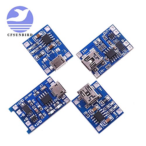10 PCS 5V Micro/Mini 1A Micro USB 18650 Lithium Battery Charging Board Charger Module+Protection Dual Functions TP4056