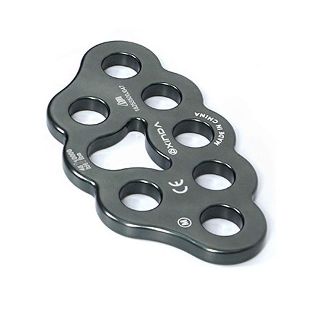 Paw Descender Plate Multi Anchor Point Connector Gear Placa de Aparejo 8 Agujeros para Espeleología Escalada Rescate