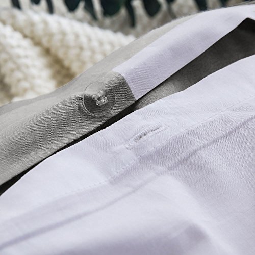 Merryfeel Cotton Duvet Cover Set,100% Cotton Yarn Dyed Buffalo Check Duvet Cover Set, Gingham Plaid Bedding Set - Full/Queen Grey #TOP3