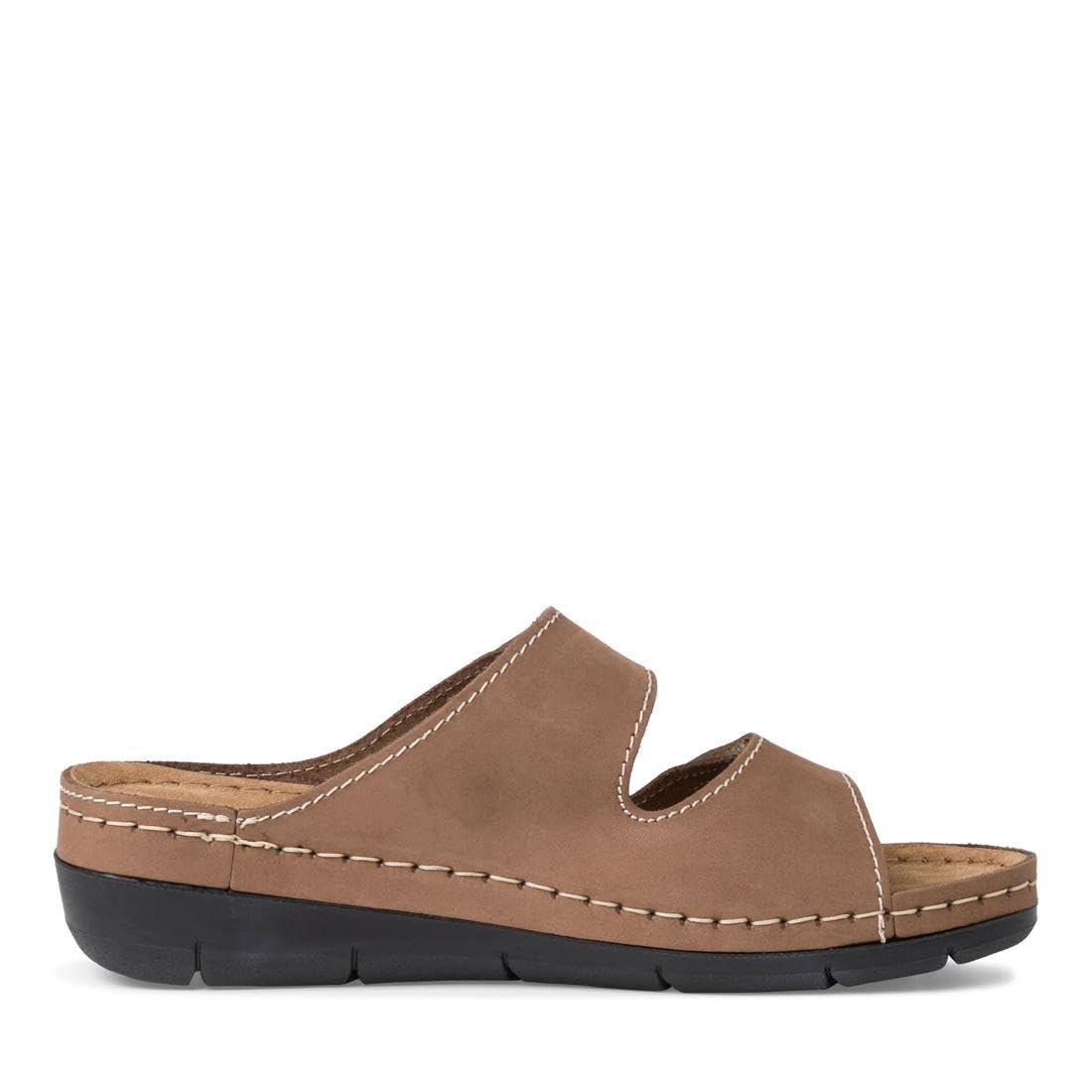 Tamaris chausson femme en cuir à talon compensé