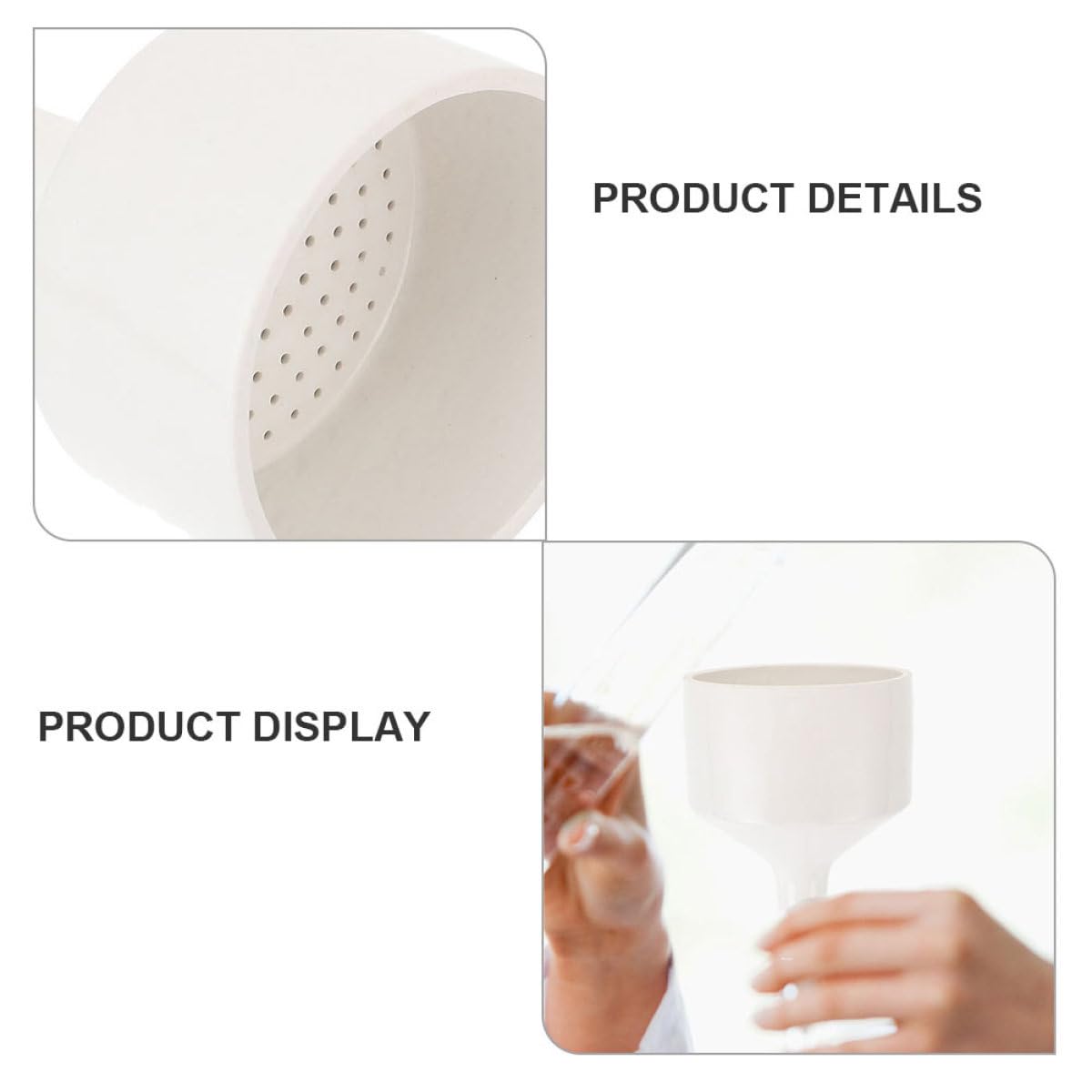 NUOBESTY Embudo Material Sintético Blanco Resistente a Ácidos y Álcalis de Filtrado de Cerámica para Laboratorio Adecuado para Experimentos Científicos