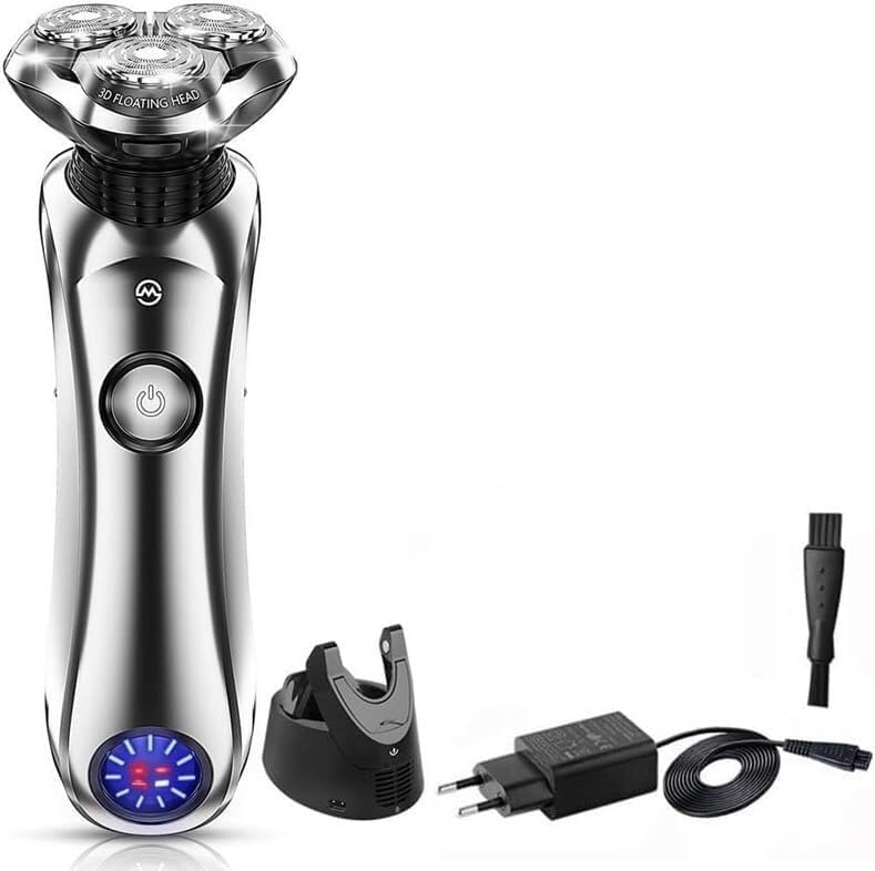 YQYBF Afeitadoras eléctricas for hombres, Afeitadora eléctrica profesional recargable en seco y húmedo Afeitadora eléctrica for barba for hombres Máquina de afeitar facial con limpiador inteligente