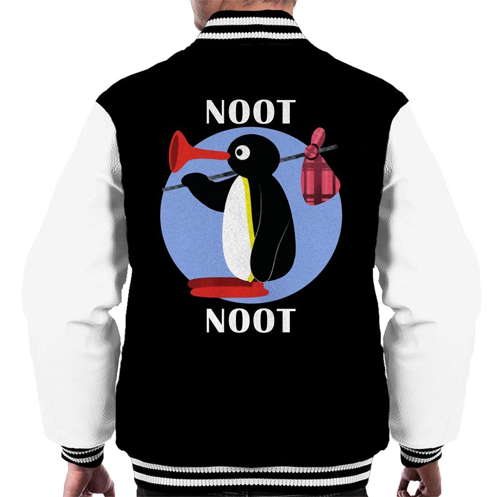 Cloud City 7 Pingu Noot Noot Men's Varsity Jacket Black/White
