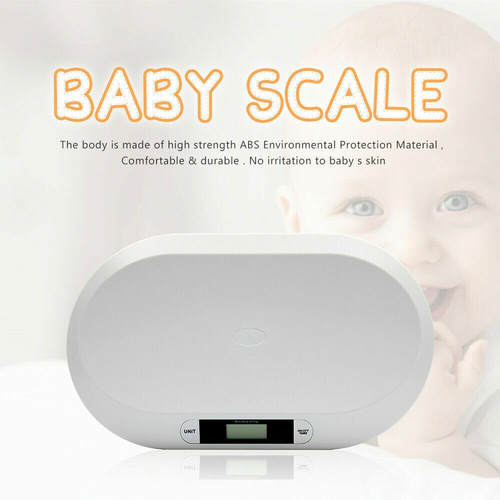 Bilancia per bambini piatta digitale fino a 20 kg, bilancia professionale per animali per bambini, indicatore LED, spegnimento automatico, funzione tara, per pesare bambini, conigli, gatti, cani, ecc