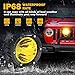 Auxbeam 4 Inch 72W Amber Fog Lights+6 Modes 90W Round Offroad Light for Truck, Pickup, SUV, ATV, UTV, 4x4, Jeep
