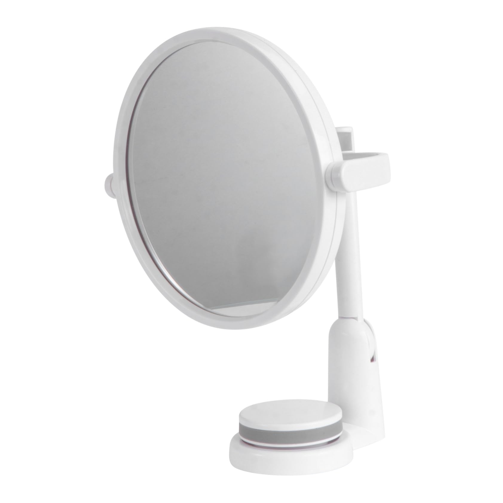 Mikinona Folding Vanity Mirror Rotation Wall-Mounted Makeup Mirror Easy Install No Drilling for Bathroom