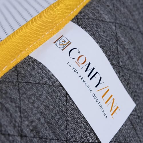 Comfy Line - Doppelmatratze 160x190 in Memory Foam H 21 cm. 7-Zonen Differenzierte Orthopädie. Frisches und atmungsaktives Policot-Futter. Hergestellt in Italien 100% (120x190)