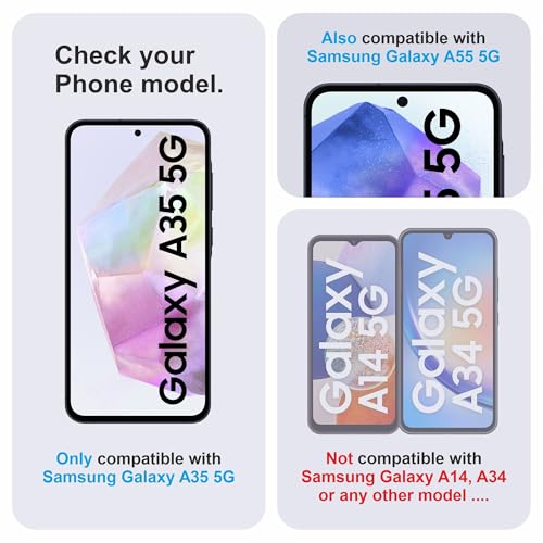 Image of Military-Grade Gorilla Tempered Glass For Samsung Galaxy A35 and Samsung Galaxy A55 (6.6 Inch) With Installation Kit | Edge to Edge Coverage | Black