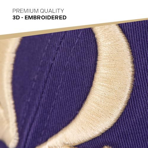 Gorra bordada ajustable púrpura estilo béisbol miniatura 3