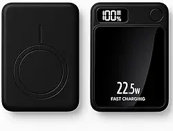 Carregador Portátil de Indução, 10.000mAh, Display Digital LED, Carregamento Rápido 22,5W, Magnético, Proteção Contra Superaquecimento