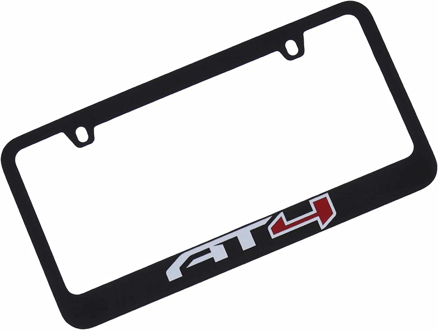 1 X AT4 License Plate Frame 3D Nameplate Emblem Replacement for AT4 (Black Red)