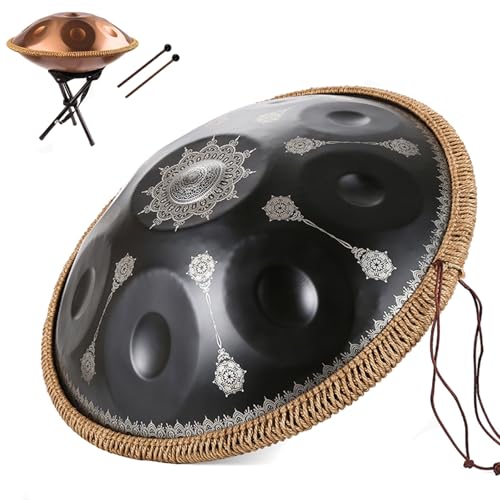 22�C���` �X�`�[�� �n���h �h�����A440Hz�AD �}�C�i�[�A�G�b�W �X�g�����O�t���n���h�p�� �h�����A�v���̃p�t�H�[�}���X�p�^���o����(Mandala,9 Notes)