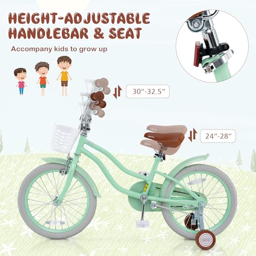 Image of BABY JOY Kids Bike, 12 14 16 18 20 Inch Boys Girls Bike w /Removable Basket