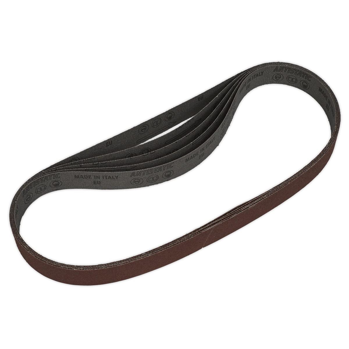 Sealey Aluminium Oxide Sanding Belt 25 x 762mm 80 Grit - Pack of 5 Pieces SB0021