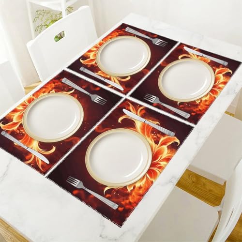 Sets de table infroissables faciles à nettoyer pour repas