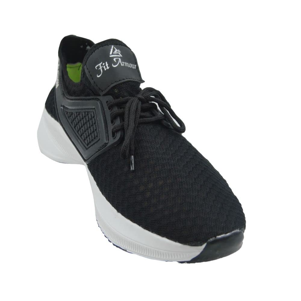 Fit ArmourMens Fit Armour Best Running Shoes Special Black First Walker Shoe - 8 UK (SW-01)