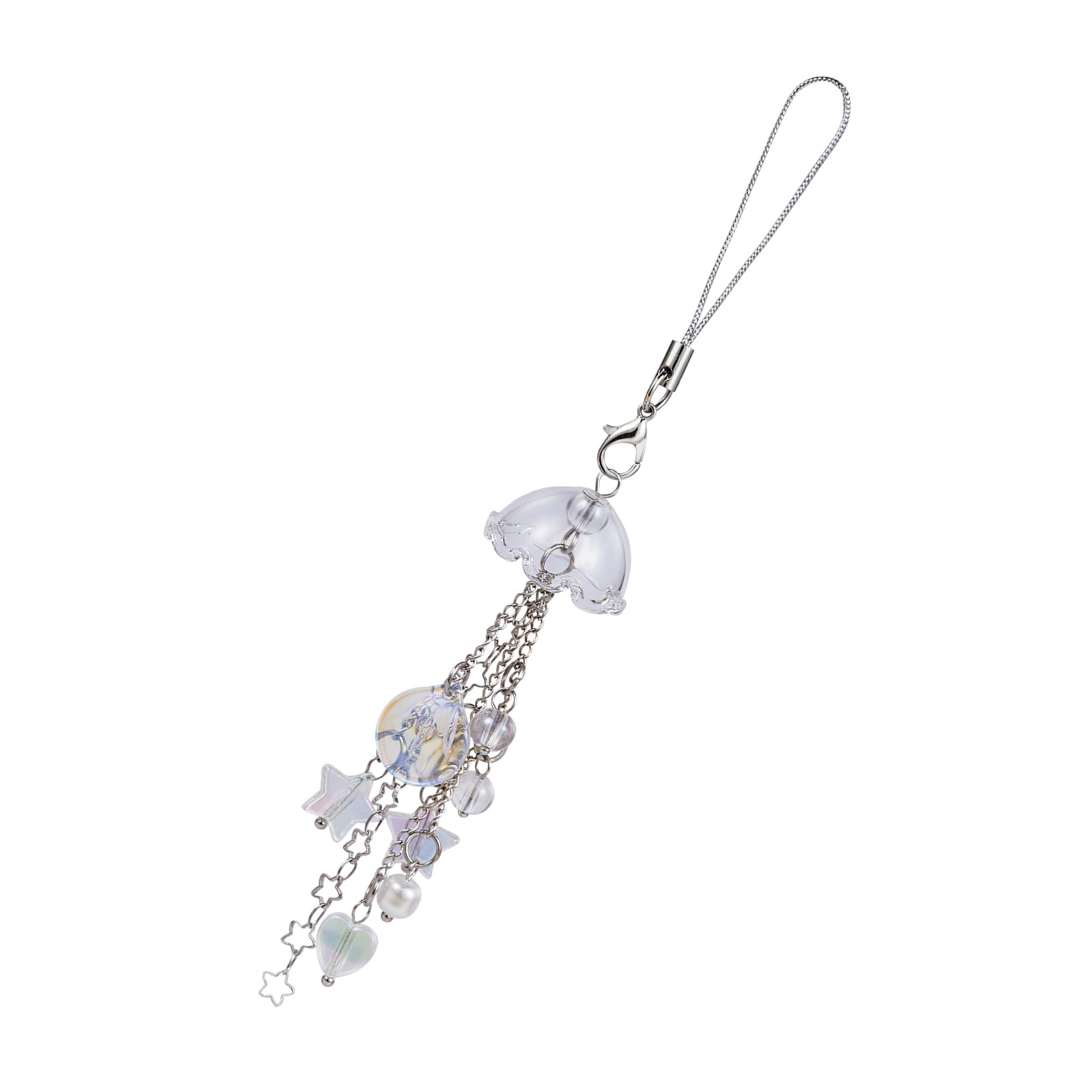 legentlisur jellyfish phone charms cute cell phone chain strap accessories with star for camera bag keychain wallet pendants decor
