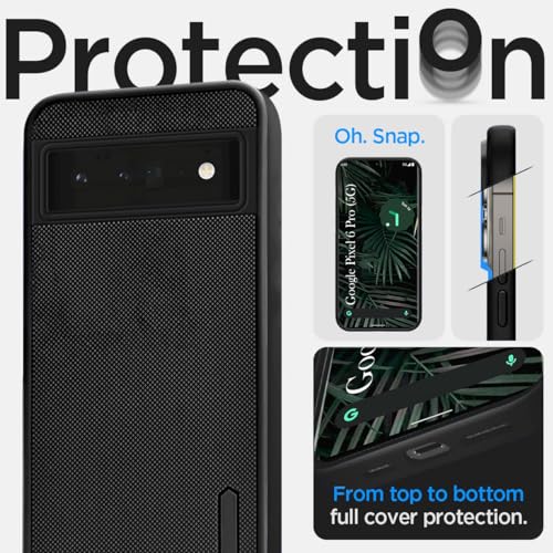 Image of Jkobi Silicone Back Cover Case for Google Pixel 6 Pro (Textured Grip Design | Camera Protection | Slim and Light Weight | Soft Touch and Feel | Black)