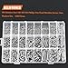 HELIFOUNER 1500 Pieces M2 M3 M4, 304 Stainless Steel Phillips Pan Head Machine Screws Bolts Washers Nuts Hardware Assortment Kit