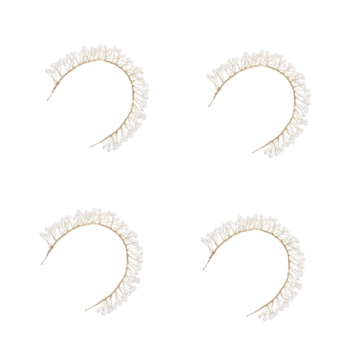 4 Pezzi Cerchietto Sposa in Cristallo con Design Morbida ed Accessorio per Matrimonio e Comfort e Stile Raffinato