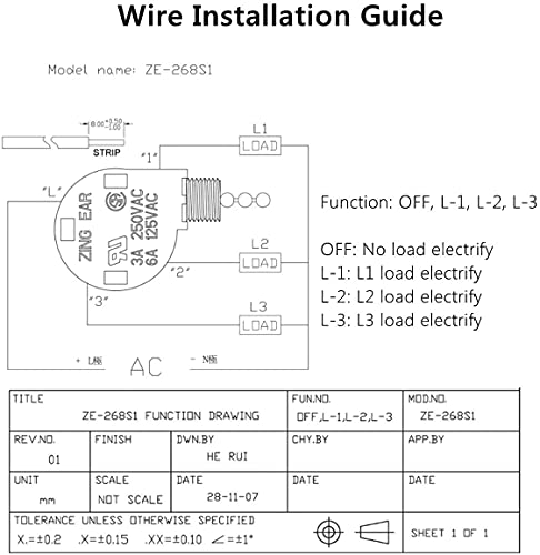 Image of ZE-268S1 Ceiling Fan Switch Zing Ear 3 Speed 4 Wire Pull Chain Control Replacement for Fans, Wall Lamps, Cabinet Light, Brass 2PCS
