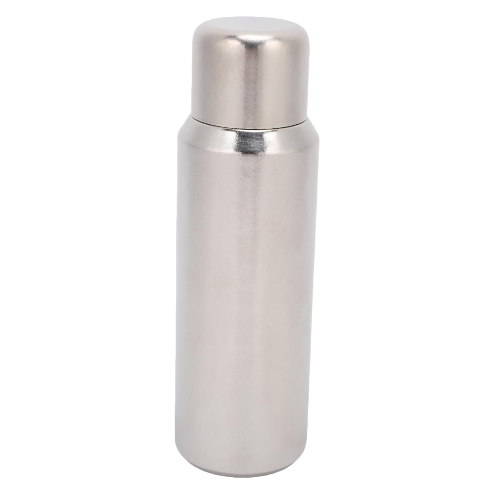 – Pure Ti Water Bottle, 500ml Insulated Stainless Steel Flask with Magnetized Cover and Tea Strainer, Leak Proof, Lightweight for Travel, Camping, Gym (Silver)