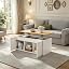 White & Natural Wood With Large Hidden Storage