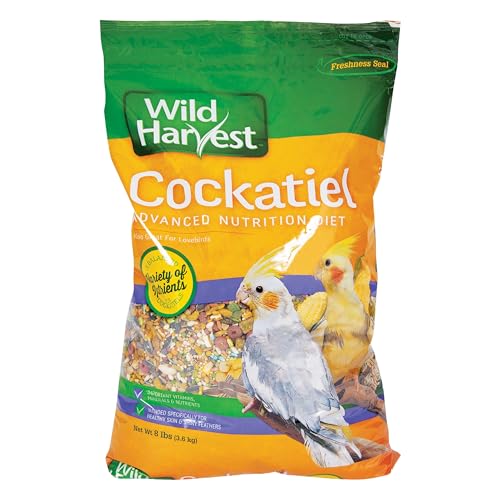 Wild Harvest Advanced Nutrition Cockatiel 8 Pounds, Seed, Grain and Vegetable Mix